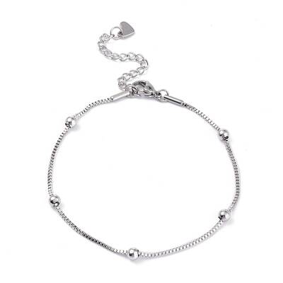 Tarnish Resistant 304 Stainless Steel Box Chain Bracelets