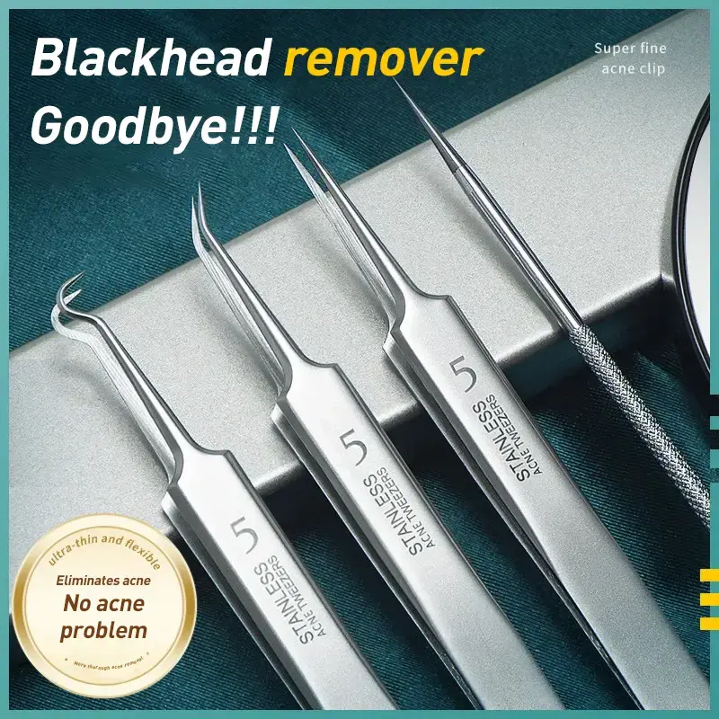 Blackhead Remover Tools, 15 PCS Pimple Popper Tool Kit, Acne Blackhead Tools for Blemish, 410 Premium Professional Stainless ...