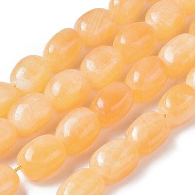 Natural Orange Calcite Beads Strands