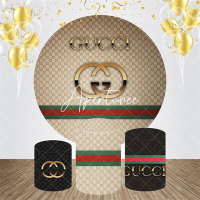 Round Luxury Patterns Happy Birthday Backdrop Kit - Aperturee