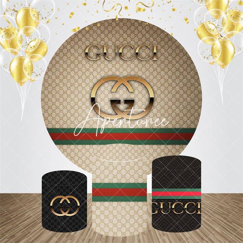 Round Luxury Patterns Happy Birthday Backdrop Kit - Aperturee