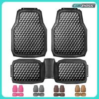 CAR PASS 3pcs Heavy Duty Rubber Car Mats, Deep Dish All-Weather Floor Mat for Car Full Set Durable Anti-Slip 3D Rhombus Water...