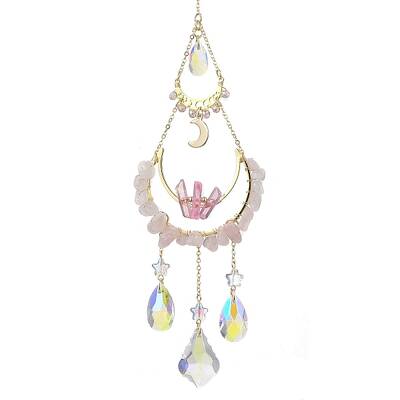 Butterfly & Teardrop Brass & 304 Stainless Steel Hanging Suncatchers