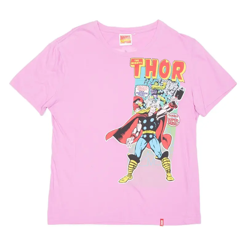 MARVEL The Mighty Thor Womens T-Shirt Pink M