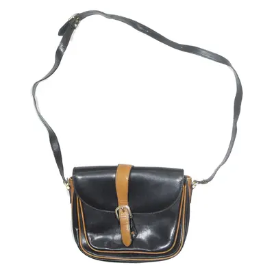Womens Crossbody Bag Black Leather 90s