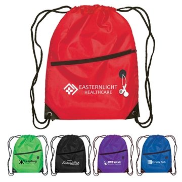 150 Customized Daypack - Drawstring Backpack - 210D Polyester - ...