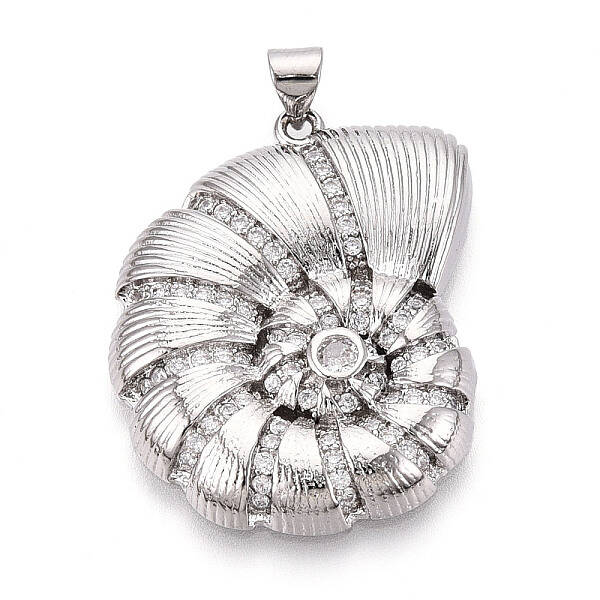 Brass Micro Pave Cubic Zirconia Pendants