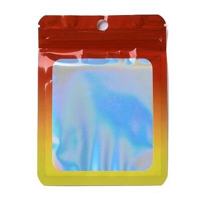 Rectangle Glitter Holographic PVC Zip Lock Bags
