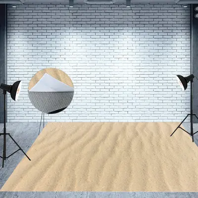 Top View Desert Sandy Ripples Textured Floor Mat