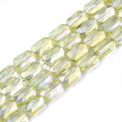 Electroplate Transparent Glass Beads Strands