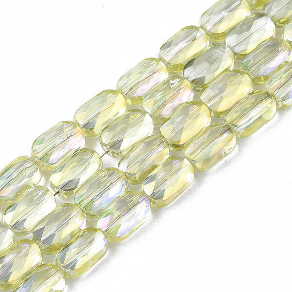 Electroplate Transparent Glass Beads Strands