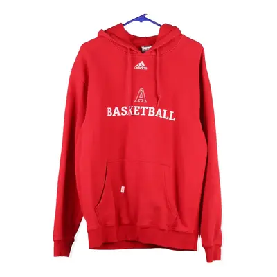 A Basketball Adidas Hoodie - Medium Red Cotton Blend