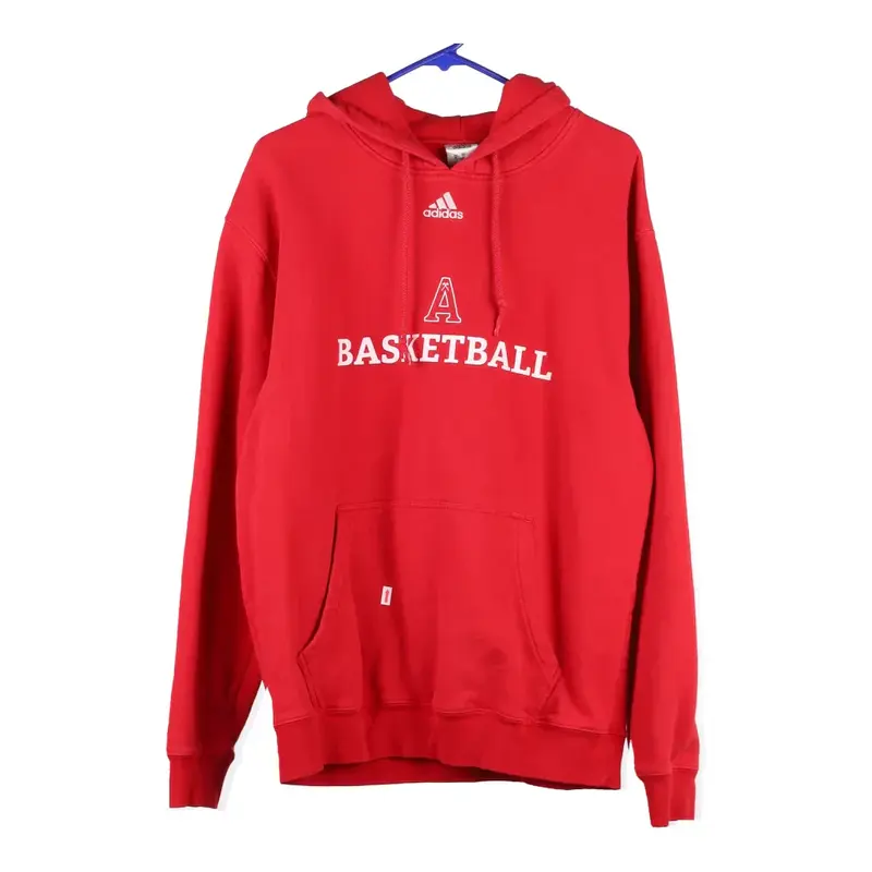 A Basketball Adidas Hoodie - Medium Red Cotton Blend