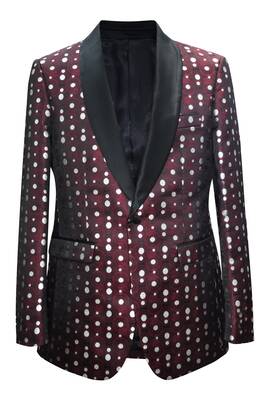 Paisley-503 Burgundy - Mens Wholesale Blazers
