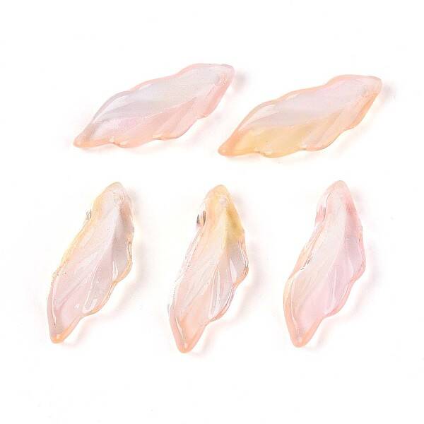 Baking Painted Transparent Glass Pendants
