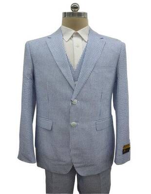 Light Blue Seersucker Suit