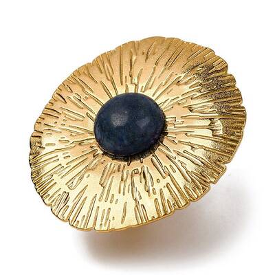 Round Natural Lapis Lazuli Finger Rings