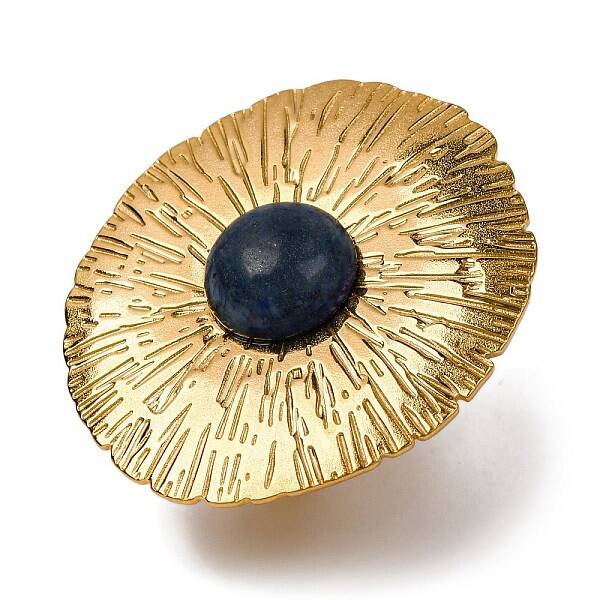 Round Natural Lapis Lazuli Finger Rings