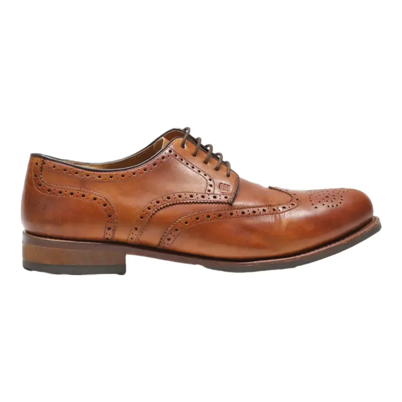 GORDON & BROS Brogue Shoes Brown Leather Mens UK 10.5