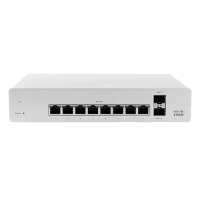 MS220-8P-HW Cisco Meraki MS220-8P 8 x RJ-45 Ports PoE+ 10/100/1000Base-T + 2 x SFP Uplink Layer 2 Managed Gigabit Ethernet Ac...