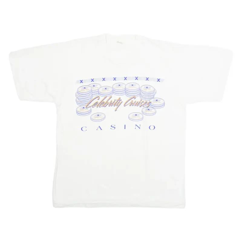 SCREEN STARS Celebrity Cruise Casino Mens T-Shirt White L