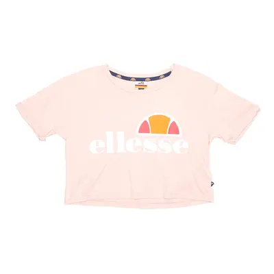 ELLESSE Cropped Pink Short Sleeve T-Shirt Womens S