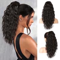 REECHO 18 Inch Claw Clip on Ponytail Extension for Women Long Curly Wavy Multi-Layer Synthetic Clip in Ponytail Hairpiece for...