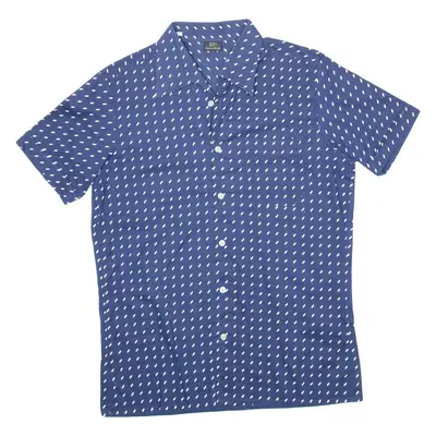 Mens Plain Shirt Blue S