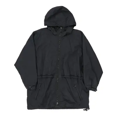 Eddie Bauer Windbreaker - Large Black Nylon