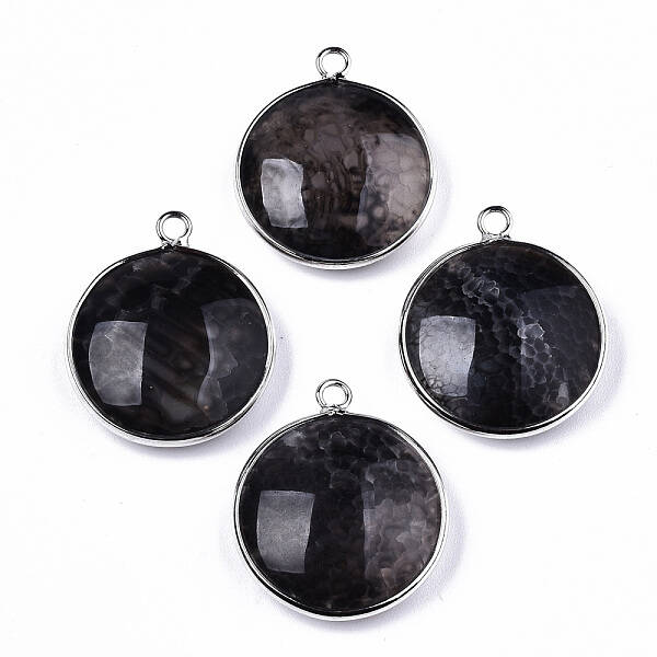 Natural Crackle Agate Pendants