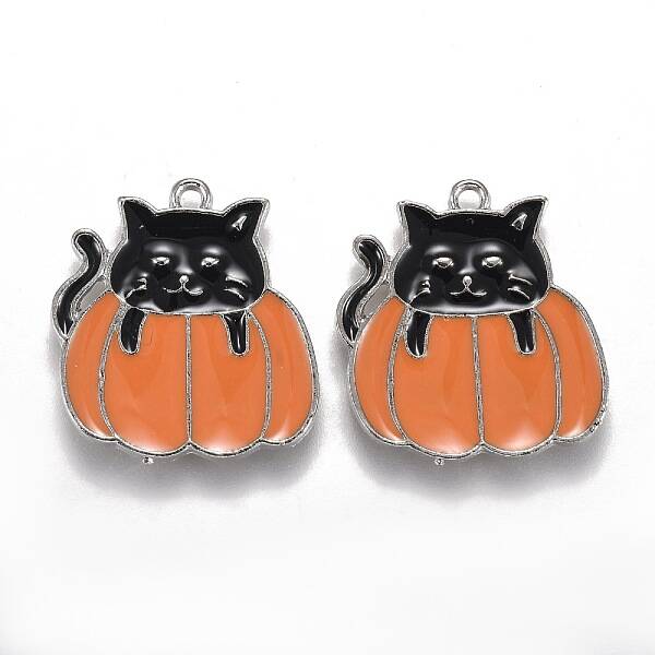 Autumn Theme Alloy Enamel Pendants