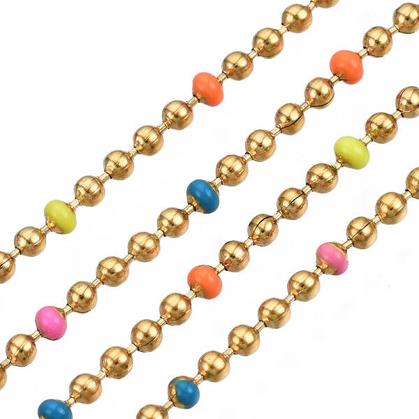 304 Stainless Steel & Enamel Ball Chains