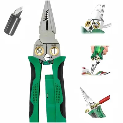 8 in 1 Wire Stripper Twister For Cutting And Pulling Wires,12V to 250V Live,NullHot Wire Judgment AC DC Cable Scissors,Audibl...