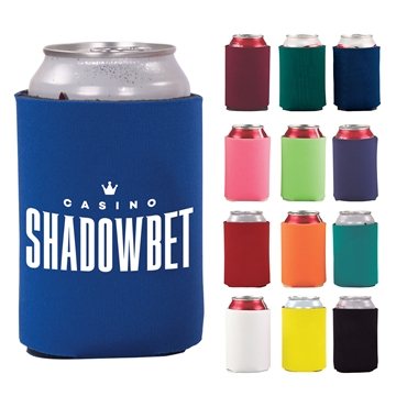 300 Custom Budget Collapsible Foam Can Cooler Holder - 1 Side - ...