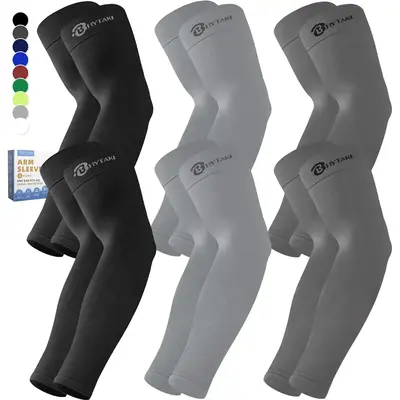 Cooling Compression Arm Sleeves for Men Women,UPF50 UV Sun Protection Sleeves for Work Sport Tattoo Cover Up