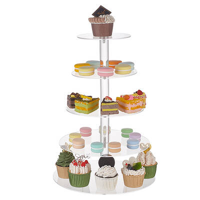 5-Tier Acrylic Circle Dessert Display Risers