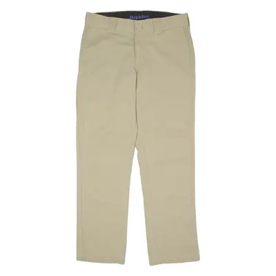 DICKIES Flex Workwear Mens Twill Trousers Beige Slim Tapered W34 L30