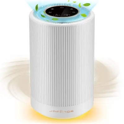 Jafanda JF100 Air Purifier for home bedrooms up to 450 square feet with H13 HEPA air filter and 22 dB silent sleep mode, the ...