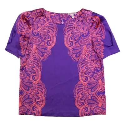 JUICY COUTURE Womens Printed Top Purple Paisley XS