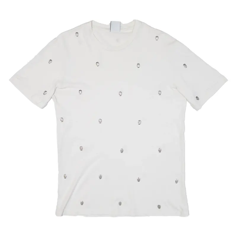 ZARA Skulls Mens T-Shirt White M