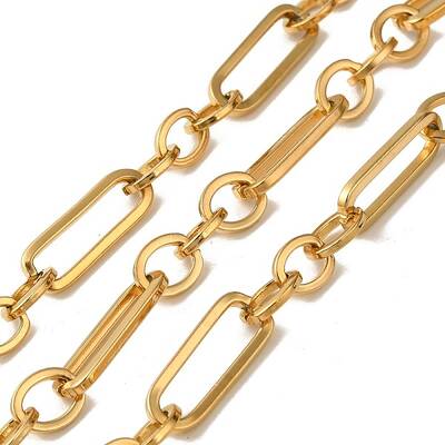 Ion Plating(IP) 304 Stainless Steel Rectangle Link Chains