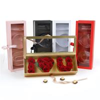 UNIKPACKAGING āI Love Uā Box, Clear Top, Plastic Liner, Ribbon, Various Colors, W200