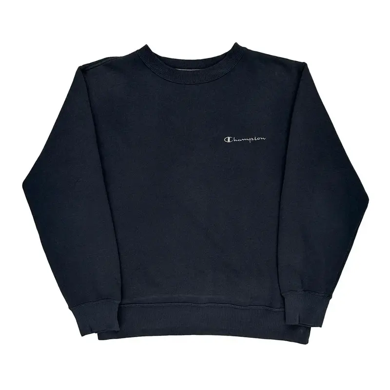 Champion Sweatshirt - Medium Navy Cotton Blend | Size: medium