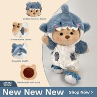 Getahug Fluffy Shark Bear | Handmade Jointed Teddy Bear Gift