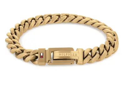 Tommy Hilfiger Bracciale Da Uomo Di Lusso In Acciaio Placcato Oro 2790434