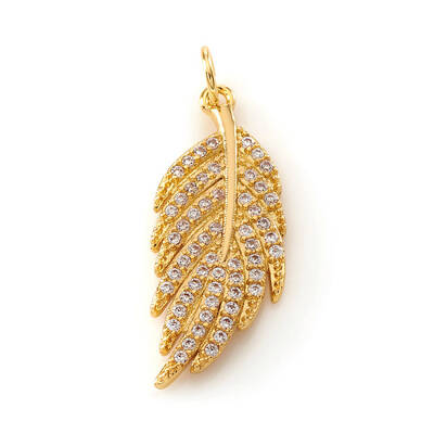 Brass Micro Pave Cubic Zirconia Pendants