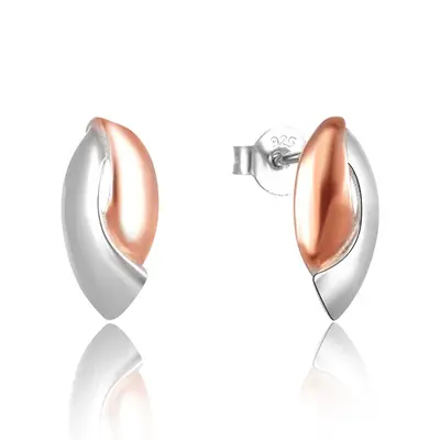 Beneto Fashion earrings silver bicolor AGUP2611