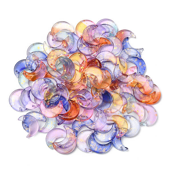 100Pcs 5 Colors Glass Pendants