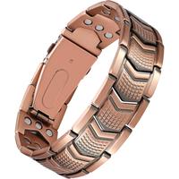 【FathersDayGift】Jecanori Copper Bracelet for Men, 3X Strength Magnetic Bracelets for Men