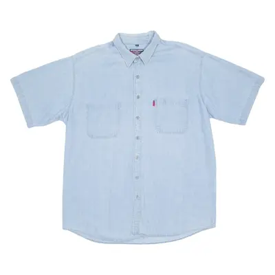 GARRY JEANS Mens Denim Shirt Blue L